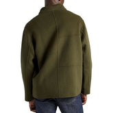 Mens Green Wool Shirt Jacket